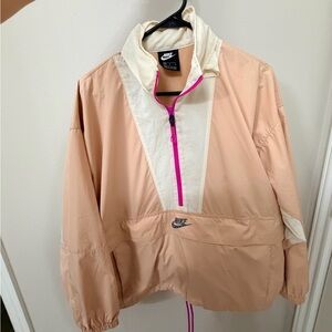 Nike Women's Beige and Pink Ski Jacket